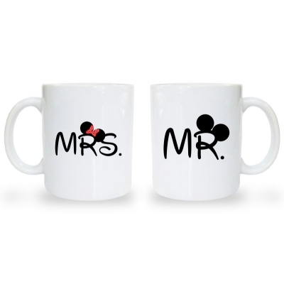 Kubki dla par zakochanych Mr Mrs Mickey